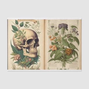 Vintage Botany and bones book 3 Decoupage Tissue Paper