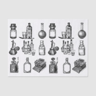 Vintage Bottles Tissue Paper