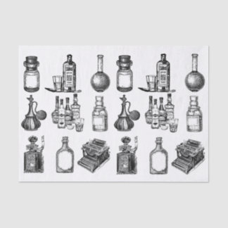 Vintage Bottles Tissue Paper
