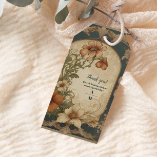 Vintage Bougainvillea  Art Nouveau Wedding Gift Tags