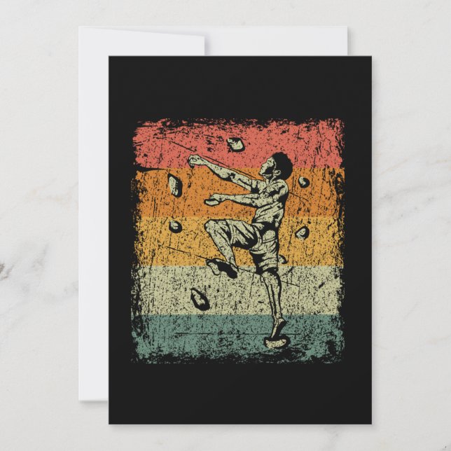 Vintage Bouldering Climber Equipment Invitation (Front)
