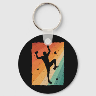 Vintage Bouldering Design For Men Women Kids Rock Key Ring