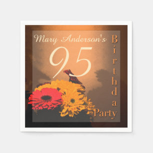 Vintage Bouquet 95th Birthday Paper Napkin