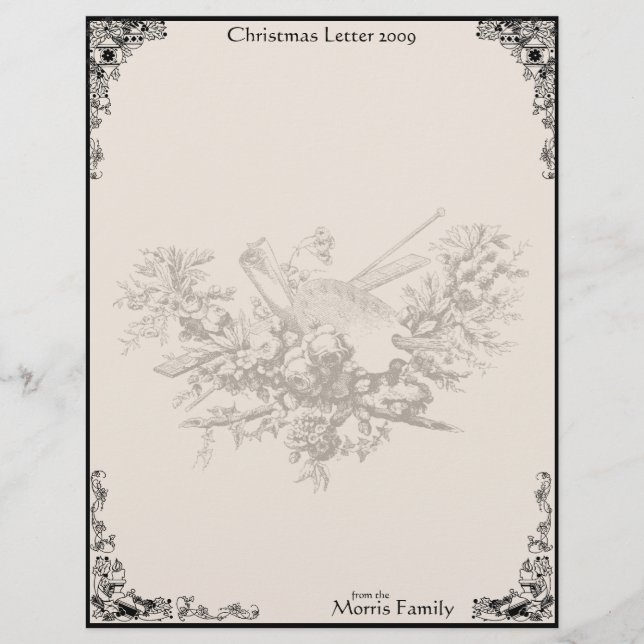 Vintage Bouquet Christmas 2009 Letterhead (Front)