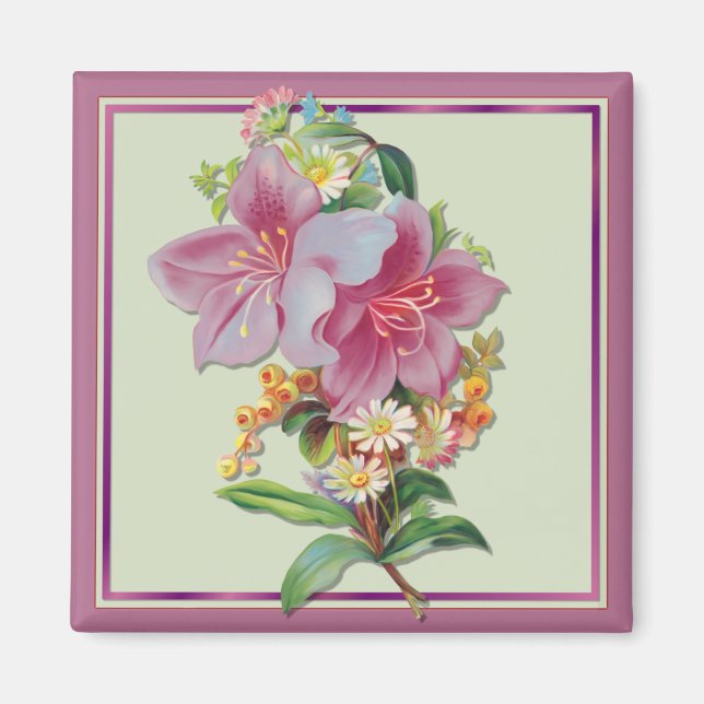 Vintage Bouquet Magnet (Front)