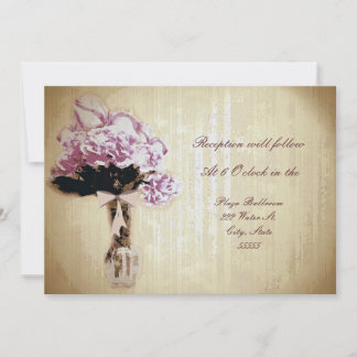 Vintage Bouquet Reception Invitation