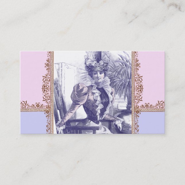 Vintage Boutique - Belle Epoque Victorian Era Diva Business Card (Front)