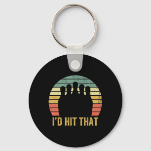 Vintage Bowling Team Fun Retro Bowler Sport Bowl  Key Ring