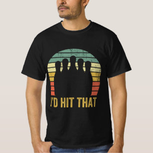 Vintage Bowling Team Fun Retro Bowler Sport Bowl  T-Shirt