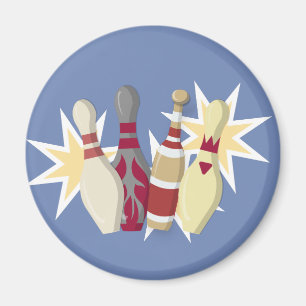 Vintage Bowling Themed Magnet