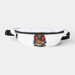 Vintage Boxer Dog Eating Ramen Japanese Sunset Ill Bum Bags