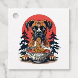 Vintage Boxer Dog Eating Ramen Japanese Sunset Ill Favour Tags