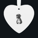 Vintage Boxer Dog in Cap Monochrome Graphic Illust Ornament<br><div class="desc">Vintage Boxer Dog in Cap Monochrome Graphic Illustration Design 2</div>