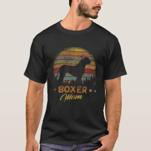 Vintage Boxer Dog Mum Retro Dog Mother's Day T-Shirt