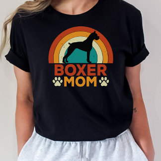 Vintage Boxer Dog Mum Sunset T-Shirt