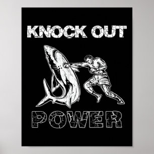 Vintage Boxer Man Knock Out Power, Best Boxing Kic Poster