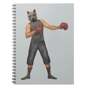 Vintage Boxer Westie Spiral Notebook