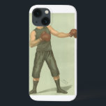 Vintage Boxer with Long Green Trunks iPhone 13 Case<br><div class="desc">Handsome illustration of a vintage boxer in his fighting stance. This pugilist is ready to go twelve rounds in his long green trunks. Purchase your copy today!</div>