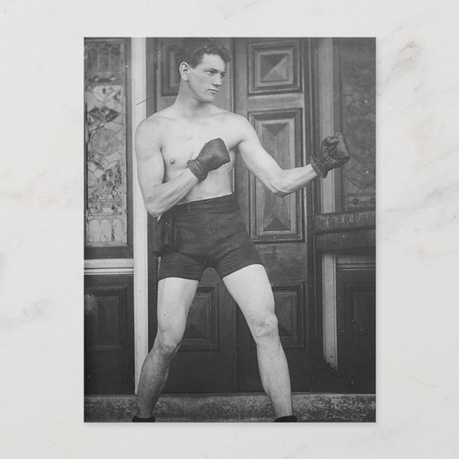 Vintage Boxing Champ Postcard (Front)