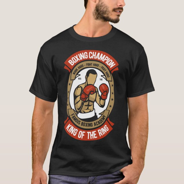 Vintage Boxing Champion Motifs  Boxer Boxing T-Shirt (Front)