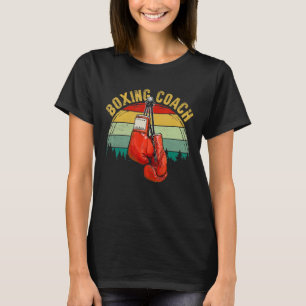 Vintage Boxing Coach Gloves Boxer Fighter Kickboxe T-Shirt