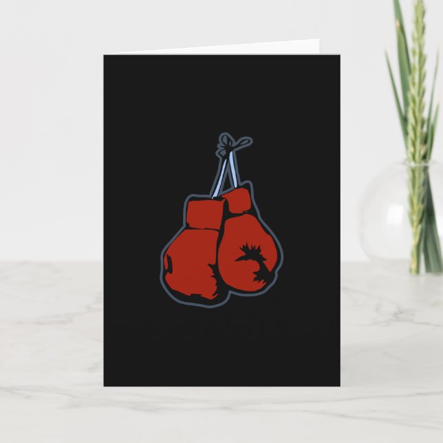 Vintage Boxing Gloves Card (Front)