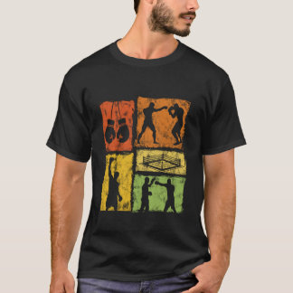 Vintage Boxing Perspectives Retro Style Distressed T-Shirt