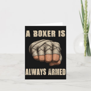 Vintage Boxing Quote Strong Punch Fighter Training Card