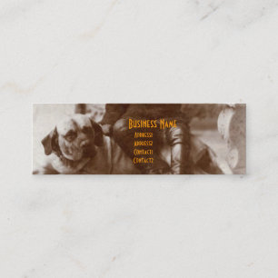 Vintage Boy on Hound Dog Bookmark Business Cards
