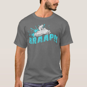 Vintage Braap Snowmobile Rider Snowmobiling T-Shirt