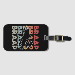 Vintage Braap Snowmobile T-Shirt I Retro Snow Sled Luggage Tag