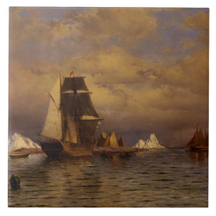 Vintage Bradford Looking out of Battle Harbour Tile