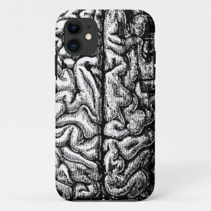VINTAGE BRAIN DRAWING iPhone 11 CASE