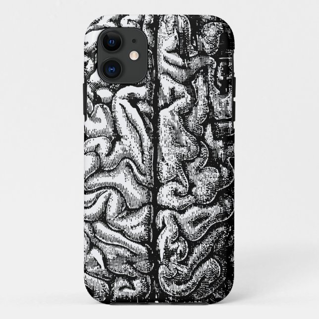 VINTAGE BRAIN DRAWING Case-Mate iPhone CASE (Back)