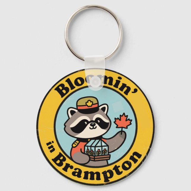 Vintage Brampton Flower City Key Ring (Front)