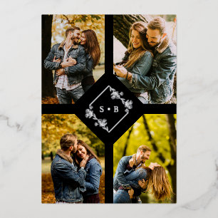 Vintage Branches Diamond Shape Silver 4 Photos