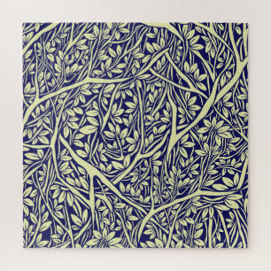 Vintage Branches: Interwoven Tree Pattern Jigsaw Puzzle