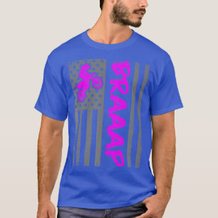 Vintage Brap Braap USA Flag Girls Motocross Dirt T-Shirt