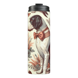 Vintage Braque Français Dog Illustration Thermal Tumbler