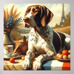 Vintage Braque Français Painting Poster