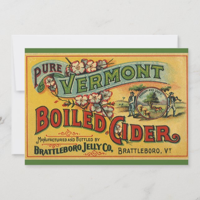 Vintage Brattleboro Jelly Boiled Cider Vermont (Front)