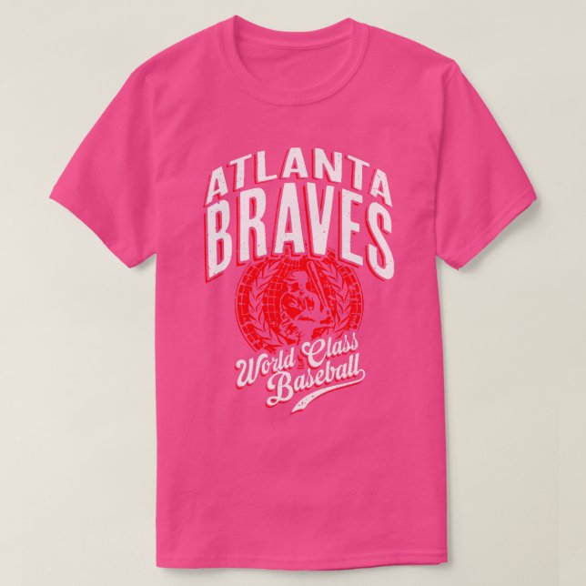 Vintage BRAVES World Class Baseball TShirt (Design Front)