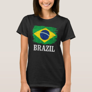 Vintage Brazil Flag For Brazilian T-Shirt