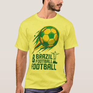 Vintage Brazil Football Soccer Jersey Style tshirt