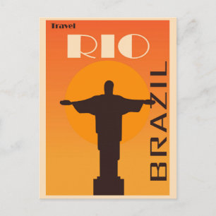Vintage Brazil Rio de Janeiro Travel Postcard