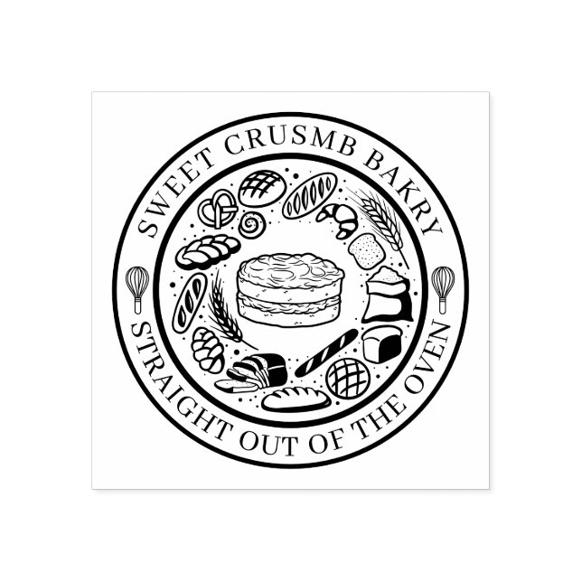 Vintage Bread Bakehouse Business Stamp (Imprint)