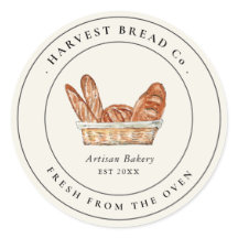 Vintage Bread loaf bakery Label