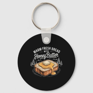 Vintage Bread With Honey Butter Design For Men Kid Key Ring