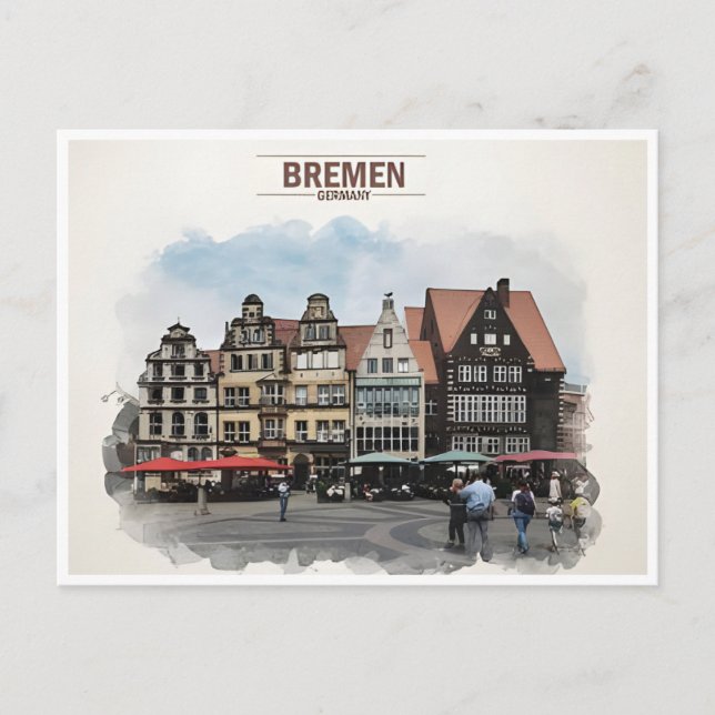 vintage bremen Brême Germany Travel allemagne Postcard (Front)