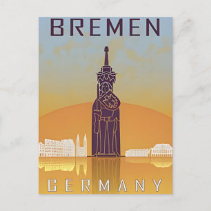vintage bremen Brême Germany Travel allemagne Postcard